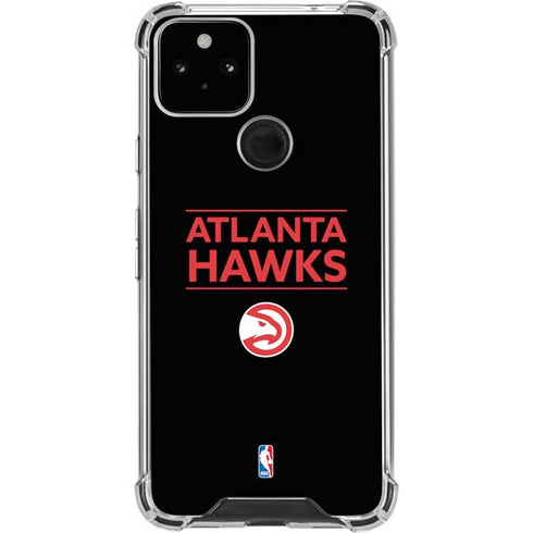 NBA Atlanta Hawks Standard - Black Google Pixel 5 Clear Case